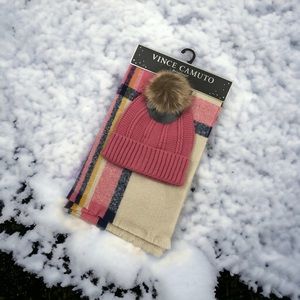 Vince Camuto Scarf & Beanie Set